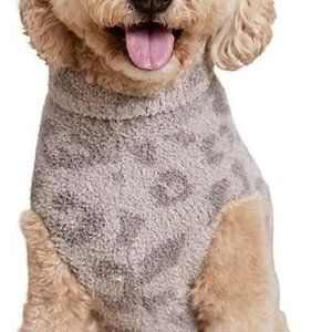 Barefoot Dreams CozyChic Barefoot in The Wild Pet Sweater, Linen-Warm Gray, M
